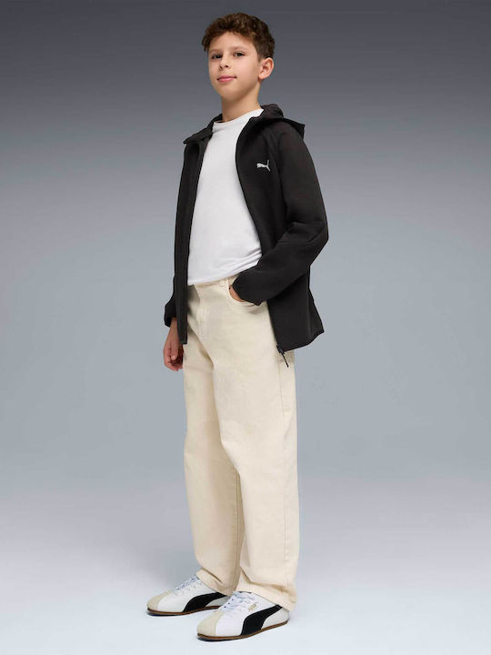 Athleisure Kids Cardigan Cotton with Hood Puma Black
