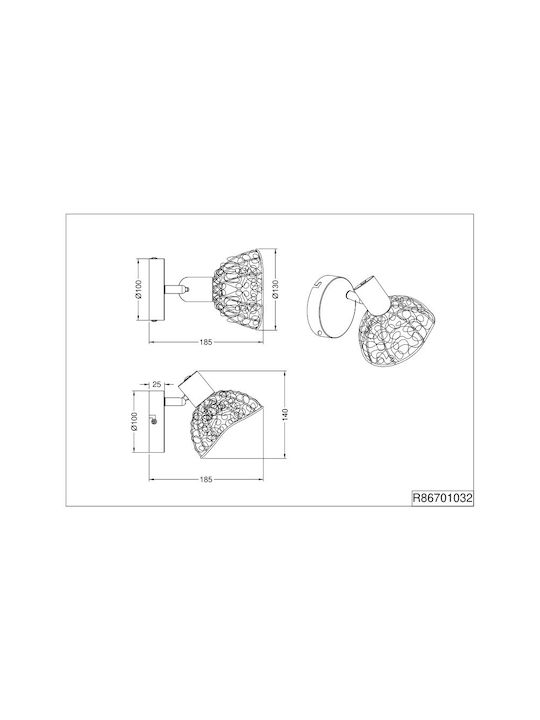 Trio Lighting Μονό Σποτ σε Μαύρο Χρώμα
