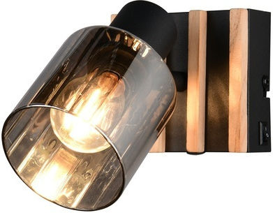 Trio Lighting Single Ceiling & Wall Spot in Black Colour