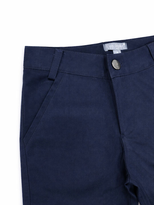Kids Fabric Blue Trouser