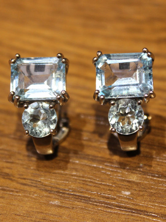 925 Silver Earrings Natural Topazes Stunning 2