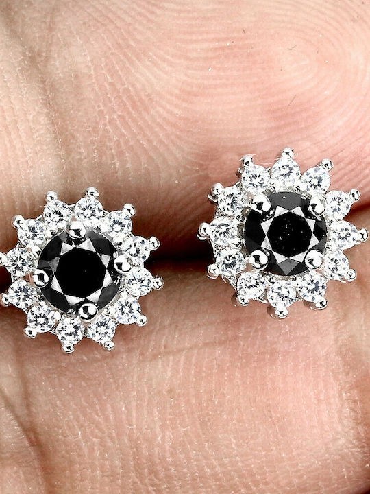 Natural Black Diamond Earrings 0.65ct Silver 4 Natural Black Diamond Earrings 0.65ct Silver 4