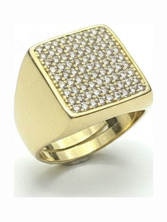 Women's Chevalier Ring Silver Gold Plated Women's Chevalier Ring Silver Gold Plated