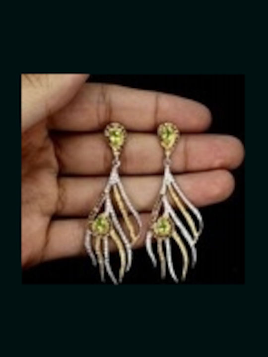 Beautiful Natural Rhodolite Peridot Earrings