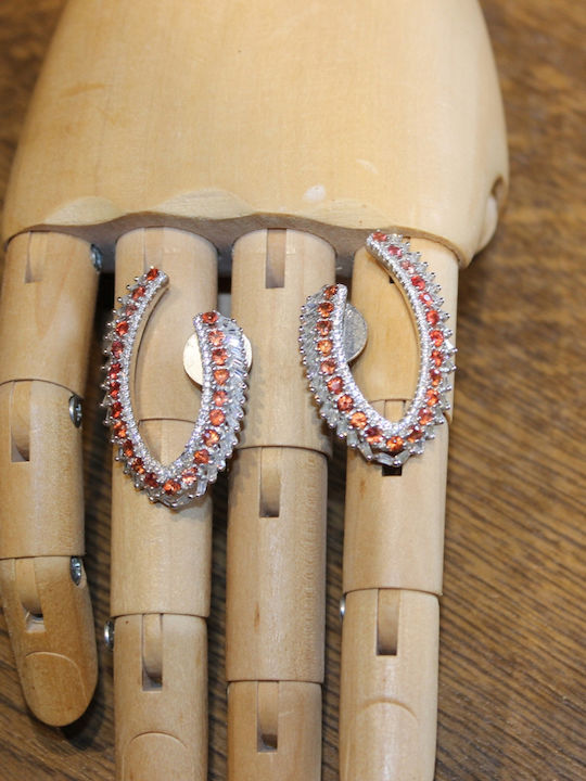 925 Sapphire Earrings Songea Padparadscha 2