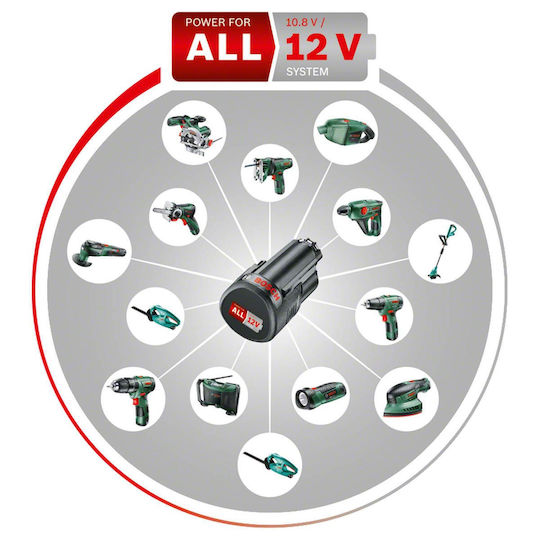 Bosch EasyVac 12 Solo Επαναφορτιζόμενο Σκουπάκι Χειρός 12V Χωρίς Φορτιστή και Μπαταρία Πράσινο