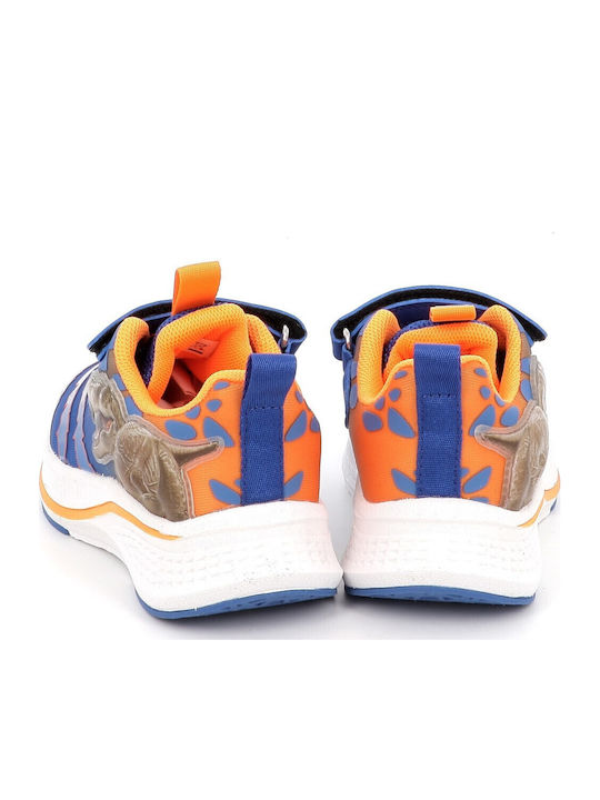 Rex Kids Sneakers with Hoop & Loop Closure & Lights Blue
