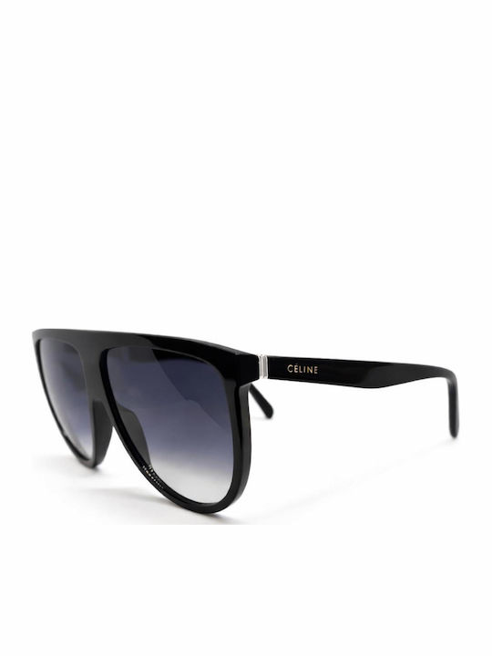 Celine Men's Sunglasses with Black Horn-Rimmed Frame and Black Gradient Lens CL40006I-01P