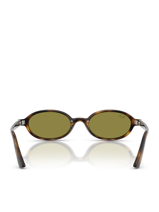 Ray Ban Unisex Sunglasses with Brown Tartaruga Horn-Rimmed Frame and Green Lens RB4472 1359