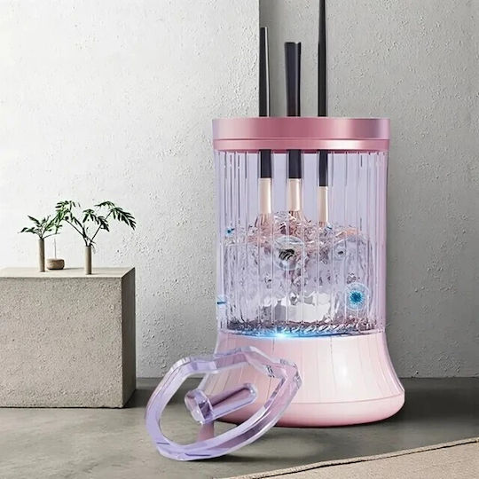 Alista Home Container De Curățare A Pensulelor De Machiaj Roz 9x9x16 Cm