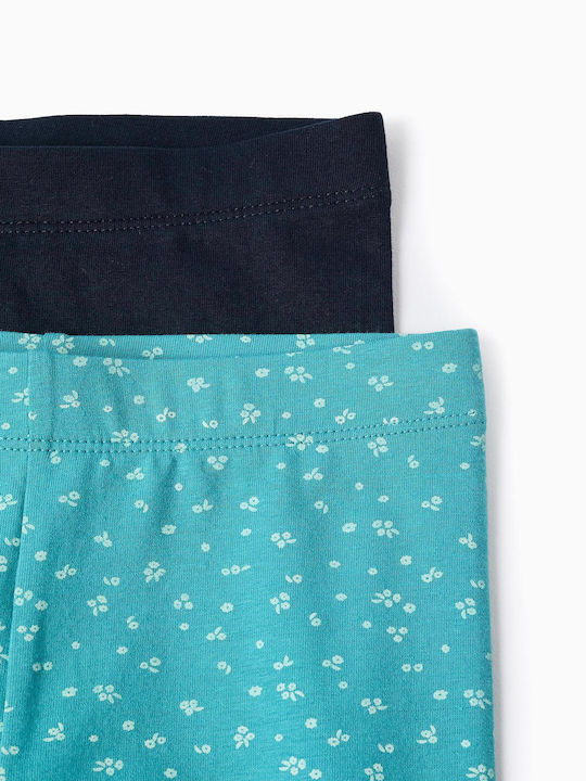 Set Kids Long Turquoise Leggings