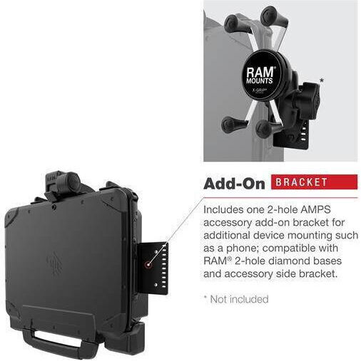 Ram Mounts Ram Захранваща Докинг Станция Zebra Et8x 2-в-1 Таблет Многоцветен
