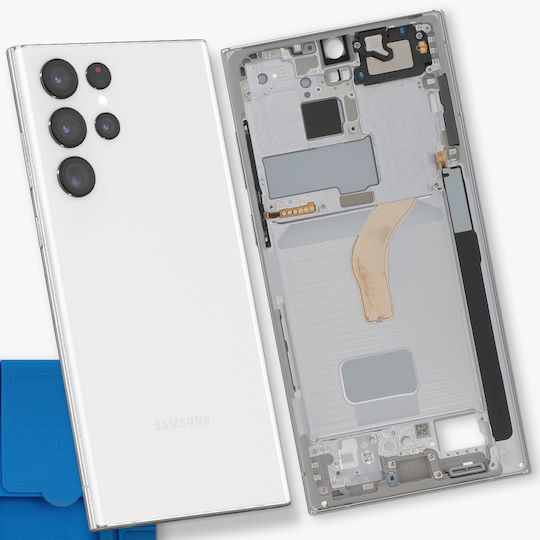 Samsung Replacement Mid Frame Galaxy S22 Ultra Service Pack White