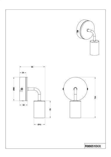 Trio Lighting Φωτιστικό Τοίχου Trio Lighting Φωτιστικό Τοίχου