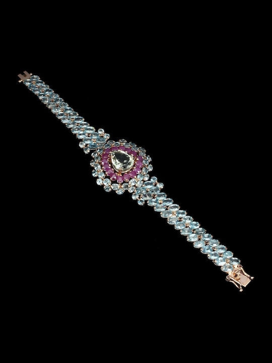 Bracelet Rubies Zirconia Prasiolite Certificate