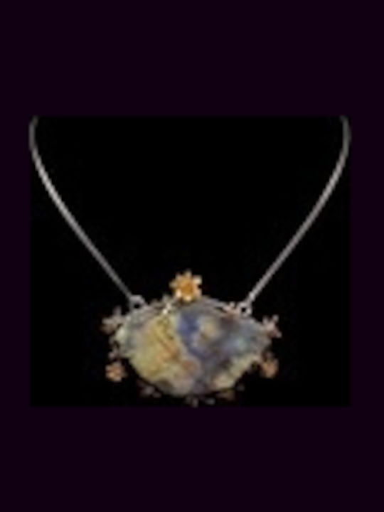 Silver Labradorite Necklace 179.3ct Sapphires