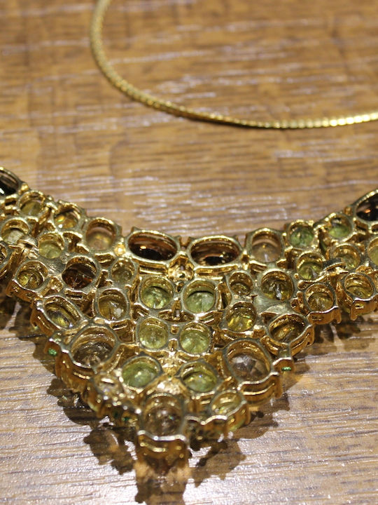 Colier 925 Cuart Natural Peridot Certificat