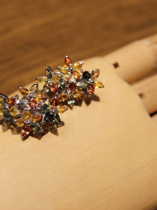 Cercei Songea Cu Safir Verde Padparadscha 12