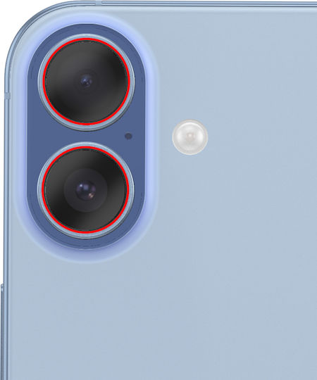 Clappio Complete Replacement Lenses Iphone 17 Rear Camera Black Blue