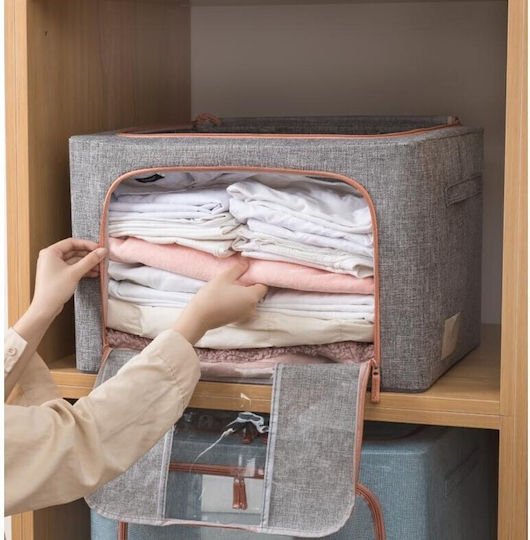 Alista Home Casetă Textilă de Depozitare pentru Pătură/Duvet / Haine Gri 60x42x40cm