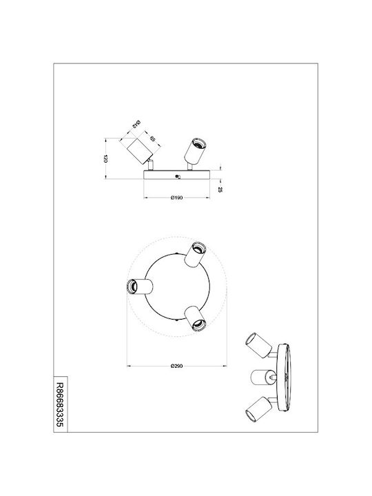 Trio Lighting Πλαφονιέρα