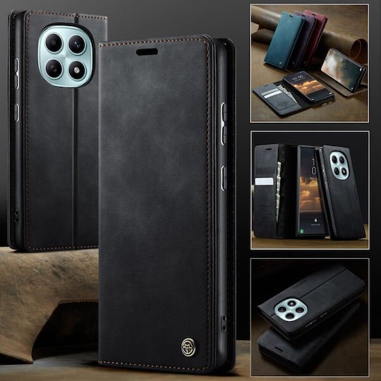 Caseme Retro Книга Кожен Черен (Redmi Note 15)