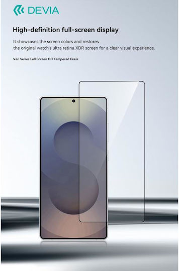Devia Back Cover Tempered Glass Black (Galaxy S26)