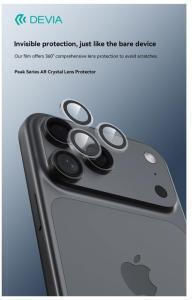 Devia Back Cover Tempered Glass / Plastic White iPhone 17