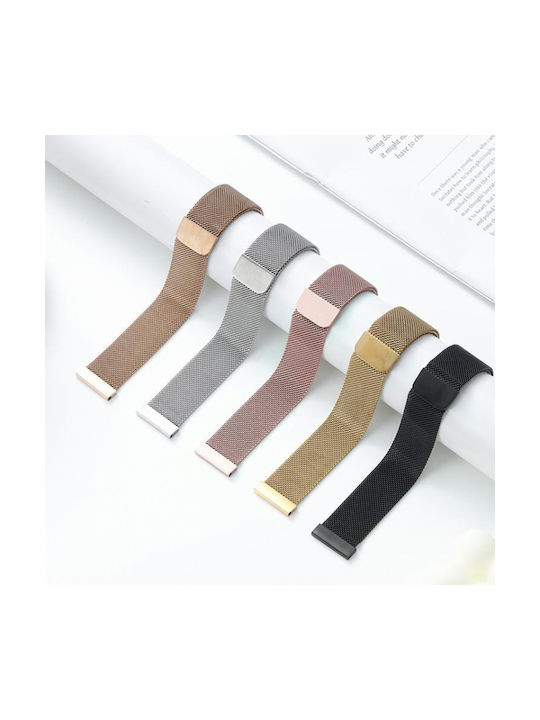 14mm Xdfind Milanese Stainless Steel Watch Band Garmin Lily 2 Rose Pink