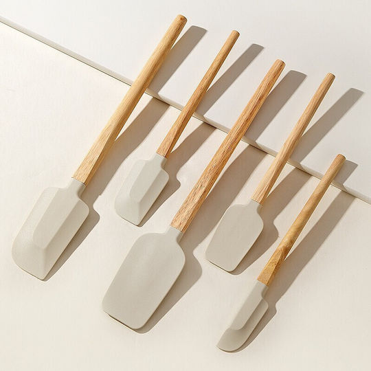 Alista Home Kochgeschirr-Set aus Silikon 5 Stück Beige Alista Home Kochgeschirr-Set aus Silikon 5 Stück Beige
