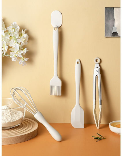 Alista Home Σετ Εργαλείων Μαγειρικής από Σιλικόνη 5τμχ Λευκό