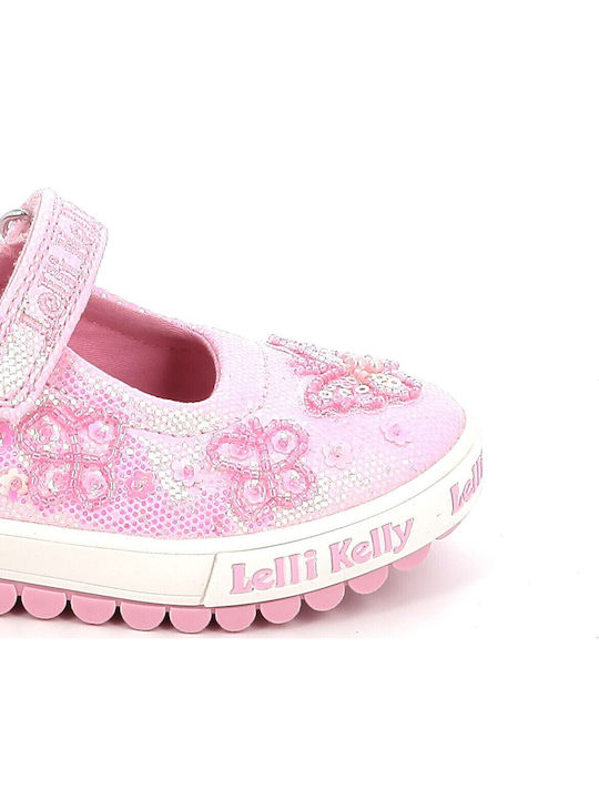 Kids Ballerinas with Hoop & Loop Closure Pink
