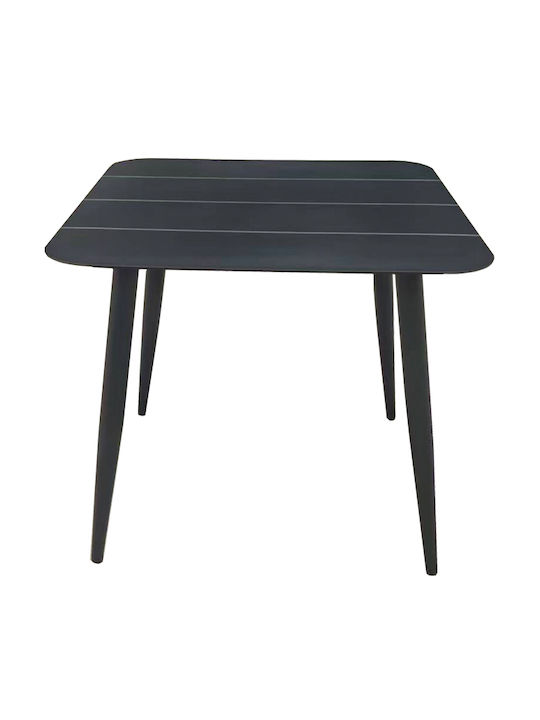 Living Room Table for Small Outdoor Spaces Aluminum Vista Anthracite 80x80x72cm