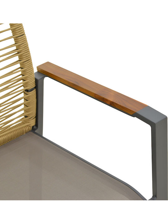 Outdoor Aluminum Chair Aegean Anthracite 57x64x87cm