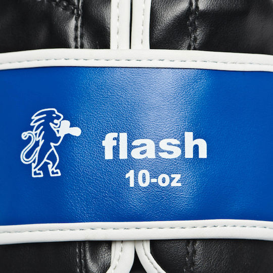 Leone Flash Παιδικά Γάντια Πυγμαχίας από Συνθετικό Δέρμα για Αγώνα Μπλε/Μαύρα