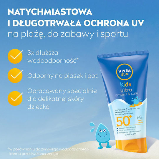 Nivea Swim & Play Waterproof Copii Crema de Soare Emulsie SPF50 150ml