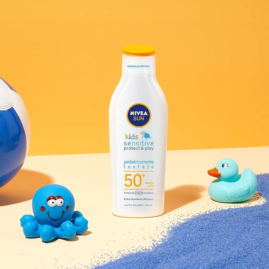 Nivea Sun Kids SPF50+ Αδιάβροχο Παιδικό Αντηλιακό Γαλάκτωμα 200ml