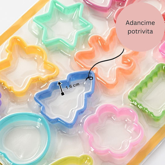 Set 12 Alista Home Cake Molds Polypropylene Material Various Shapes Any Occasion Depth 1.6 Cm 23.3 X 33.5 X 1.8 Cm Multicolor