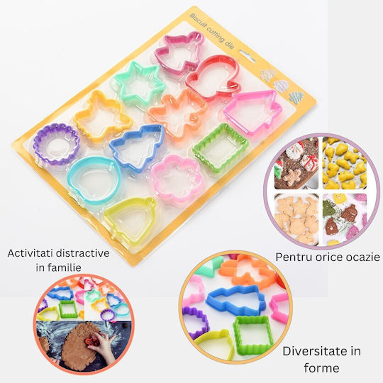 Set 12 Alista Home Cake Molds Polypropylene Material Various Shapes Any Occasion Depth 1.6 Cm 23.3 X 33.5 X 1.8 Cm Multicolor