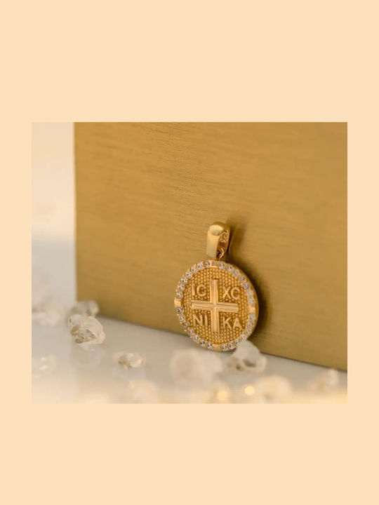 Kinder Amulett mit Jesus Christus aus 9K Gold 055421