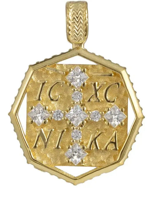 Pendant Constantine Coin Gold 9K