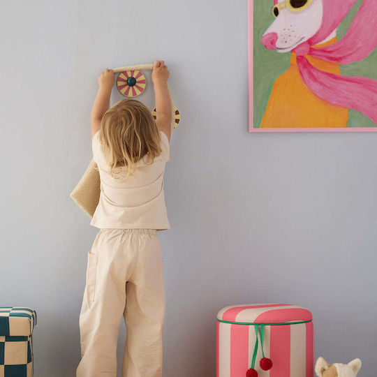 Kids Concept Παιδική Κρεμάστρα Μονής Θέσης Ξύλινη Πολύχρωμη 10x10x4.4εκ. 3τμχ