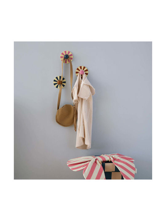 Kids Concept Kids Single Hook Wooden Wall Hanger 10x10x4.4cm 3 Pieces