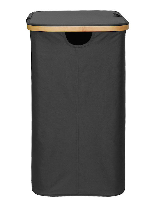 Pakketo Lodge Laundry Basket Bamboo with Cap 54x33x60cm Gray