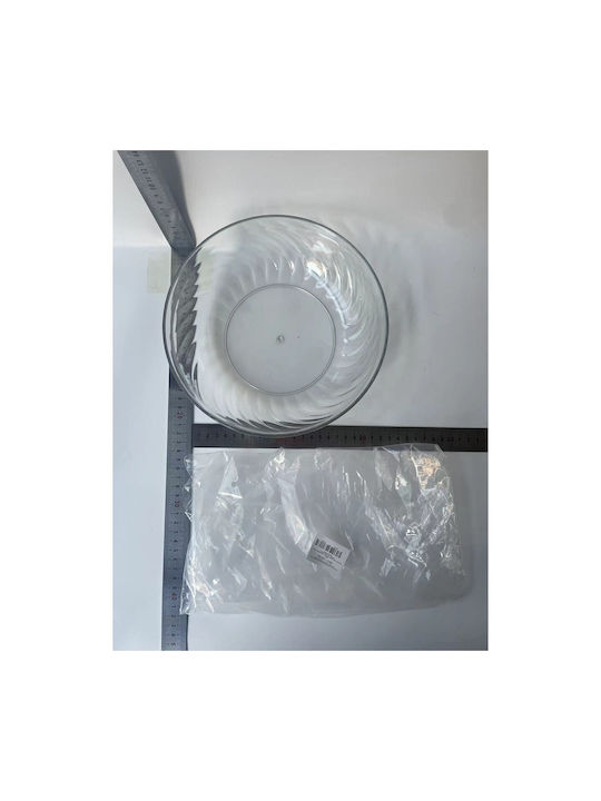 Alista Home Boluri De Servire Rotund Din Plastic Transparent Cu Diametru 22.4 Cm