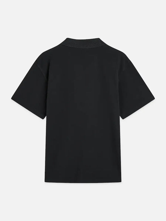 3 Crosses Polo Blouse Black