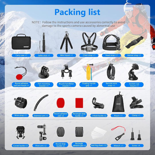 Neewer 50 In 1 Action Camera Accessory Kit