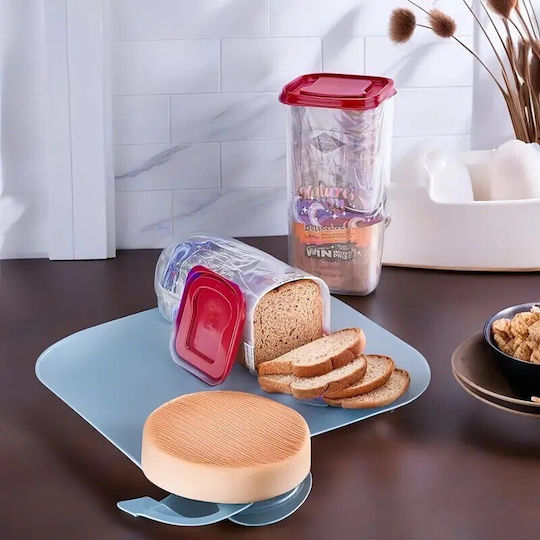 Alista Home Cutie de Pâine cu Capac Plastică Roșie 34x13x13cm