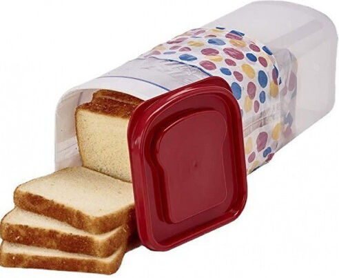 Alista Home Cutie de Pâine cu Capac Plastică Roșie 34x13x13cm