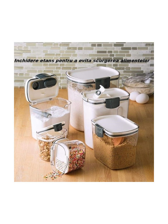Alista Home Set 4 Bucăți Vaze Pentru Paste / Cereale cu Capac Plastic Transparent 350ml 4 Bucăți